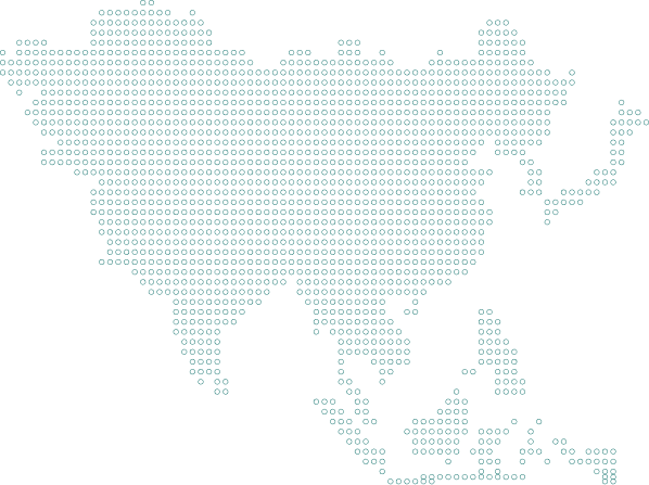 Dotted map illustration of the Asia-Pacific region