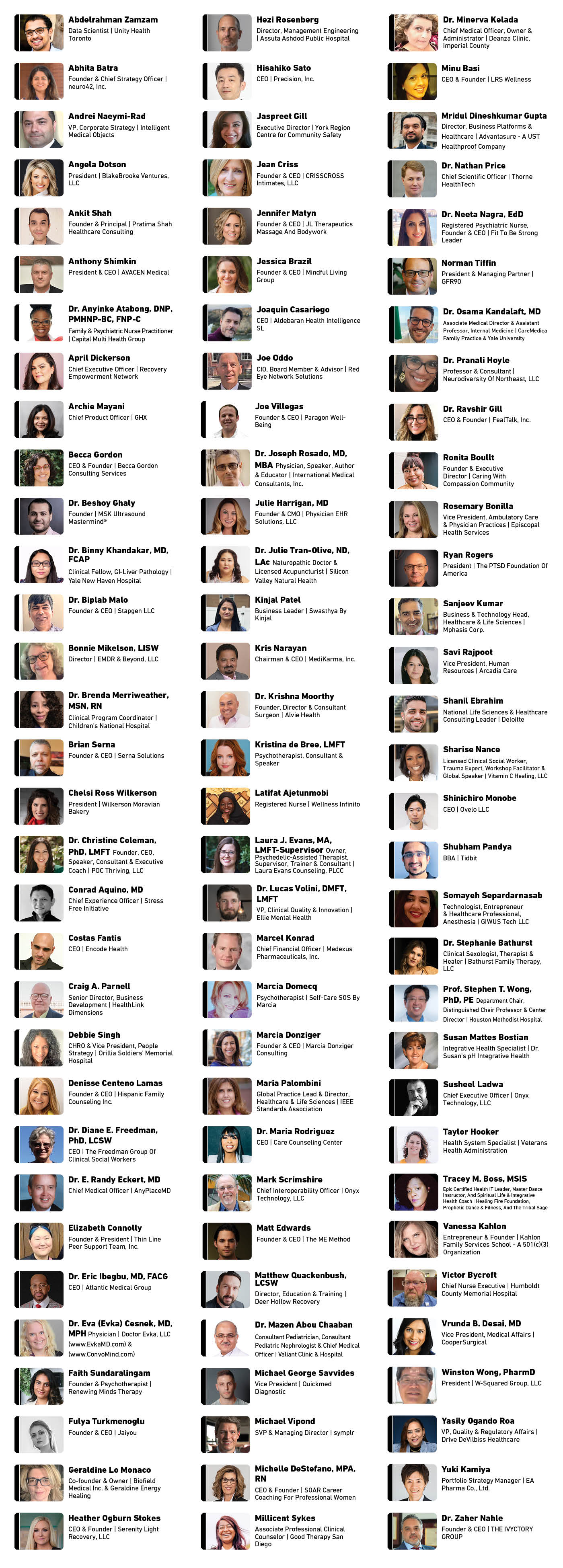 Past Awardees Leaders